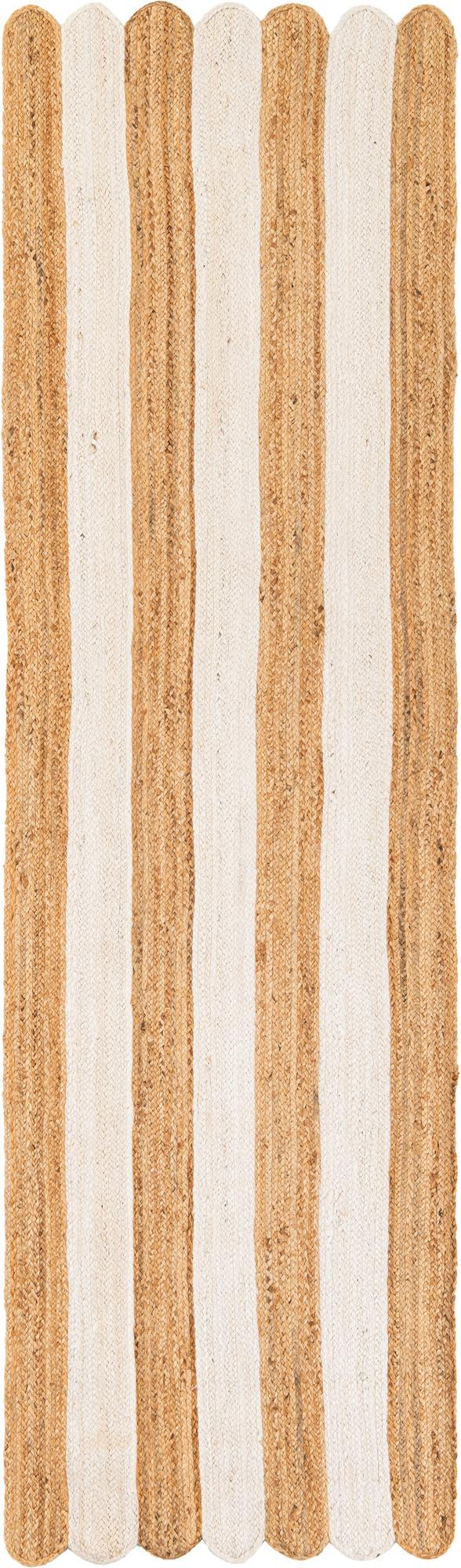 Serenity Braided Jute Collection Area Rug - Luna Runner Natural and Ivory  lifestyle 17