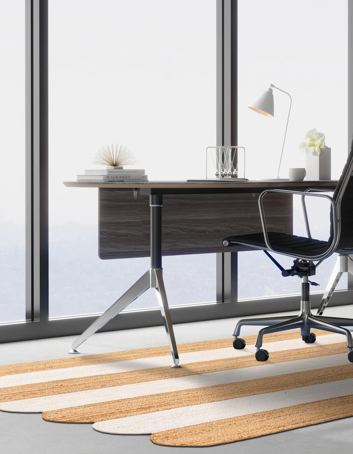 Serenity Braided Jute Collection Area Rug - Luna Rectangle Natural and Ivory  lifestyle 3