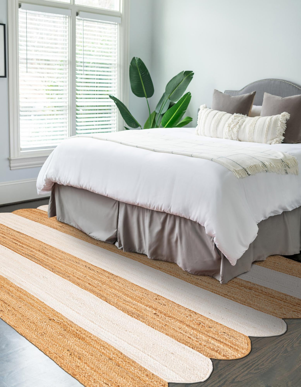 Serenity Braided Jute Collection Area Rug - Luna Rectangle Natural and Ivory  lifestyle 5