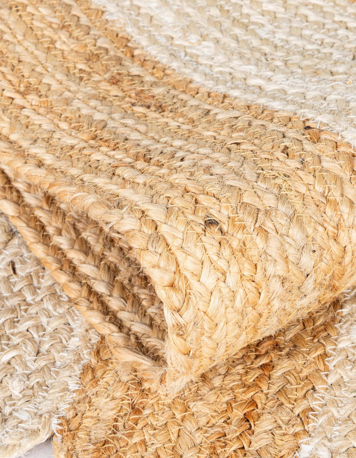 Serenity Braided Jute Collection Area Rug - Luna Rectangle Natural and Ivory  lifestyle 8