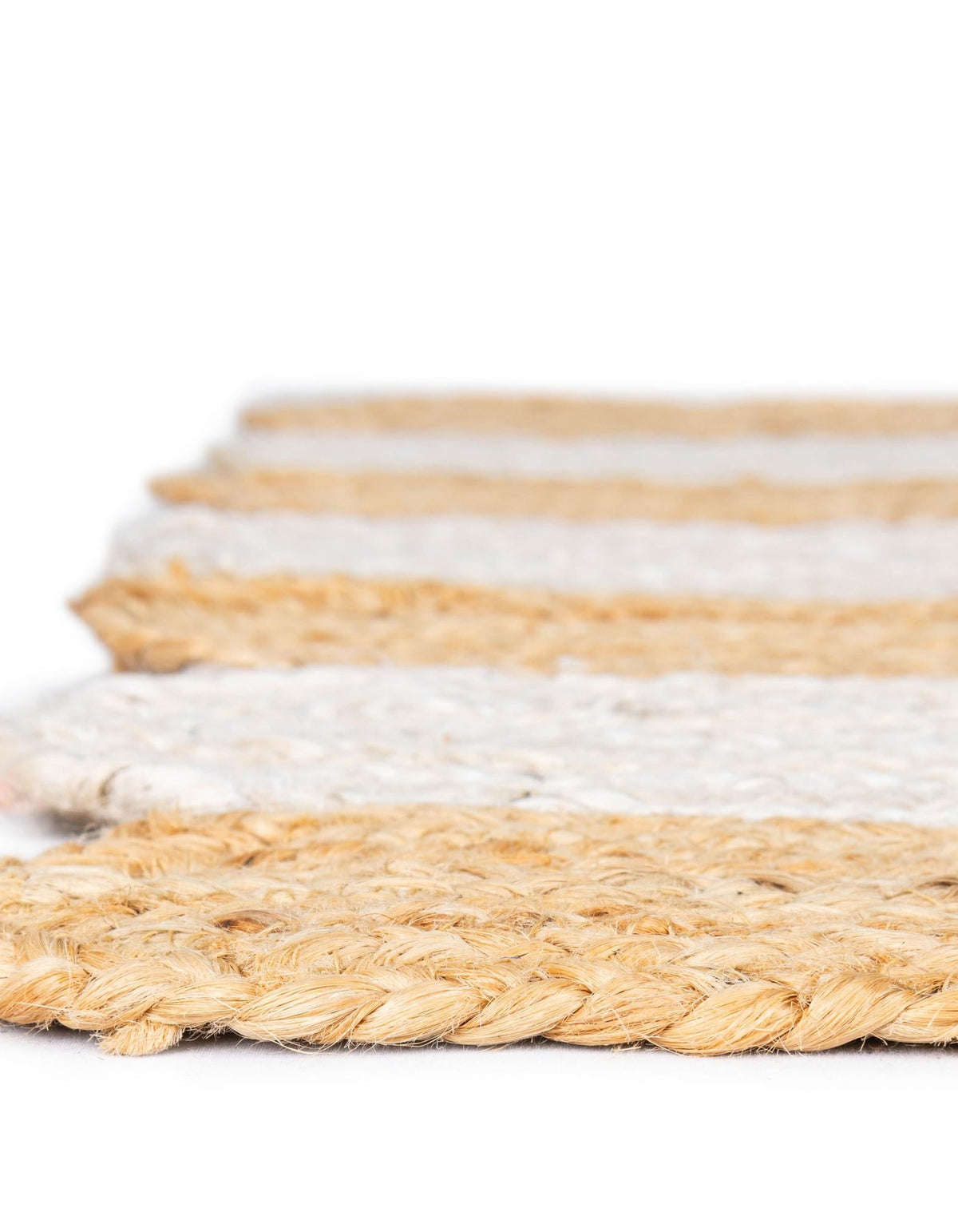 Serenity Braided Jute Collection Area Rug - Luna Rectangle Natural and Ivory  lifestyle 9