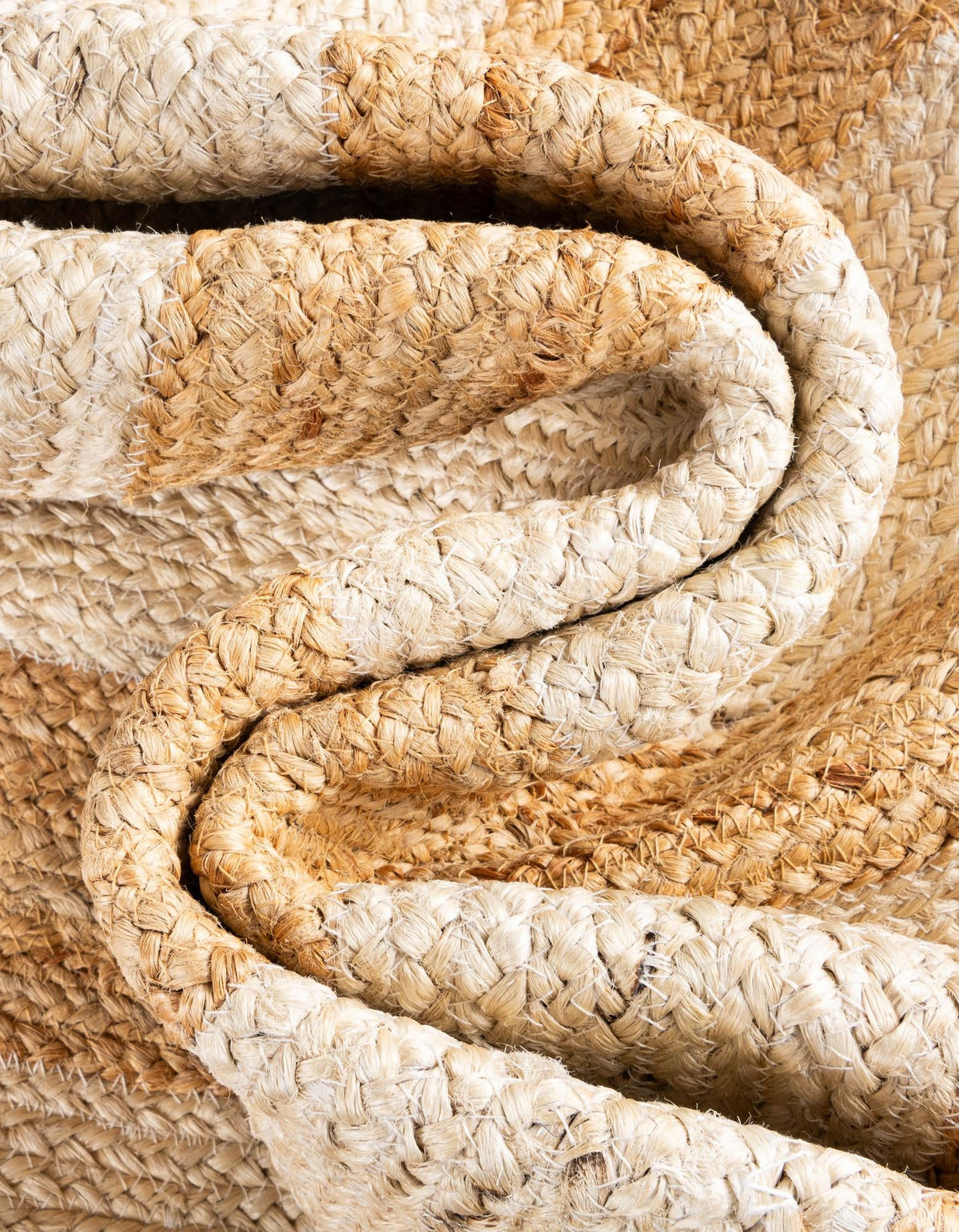 Serenity Braided Jute Collection Area Rug - Luna Rectangle Natural and Ivory  lifestyle 10
