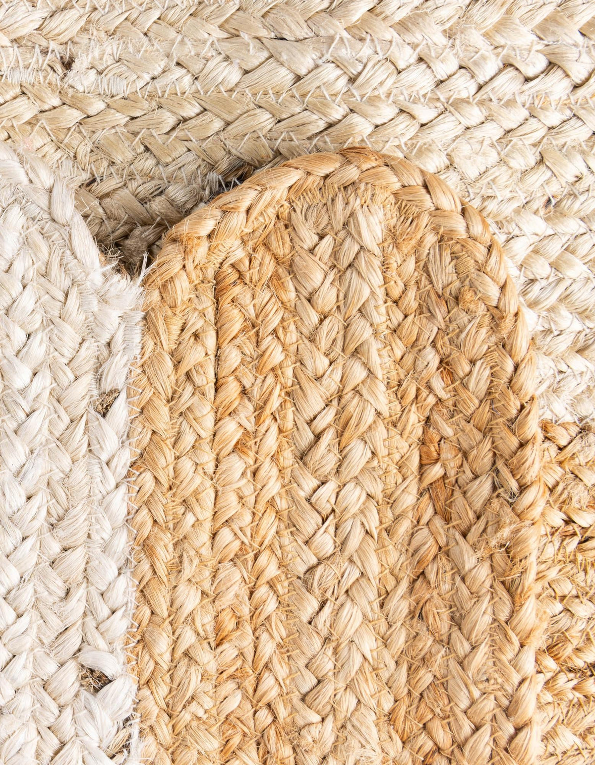 Serenity Braided Jute Collection Area Rug - Luna Rectangle Natural and Ivory  lifestyle 11
