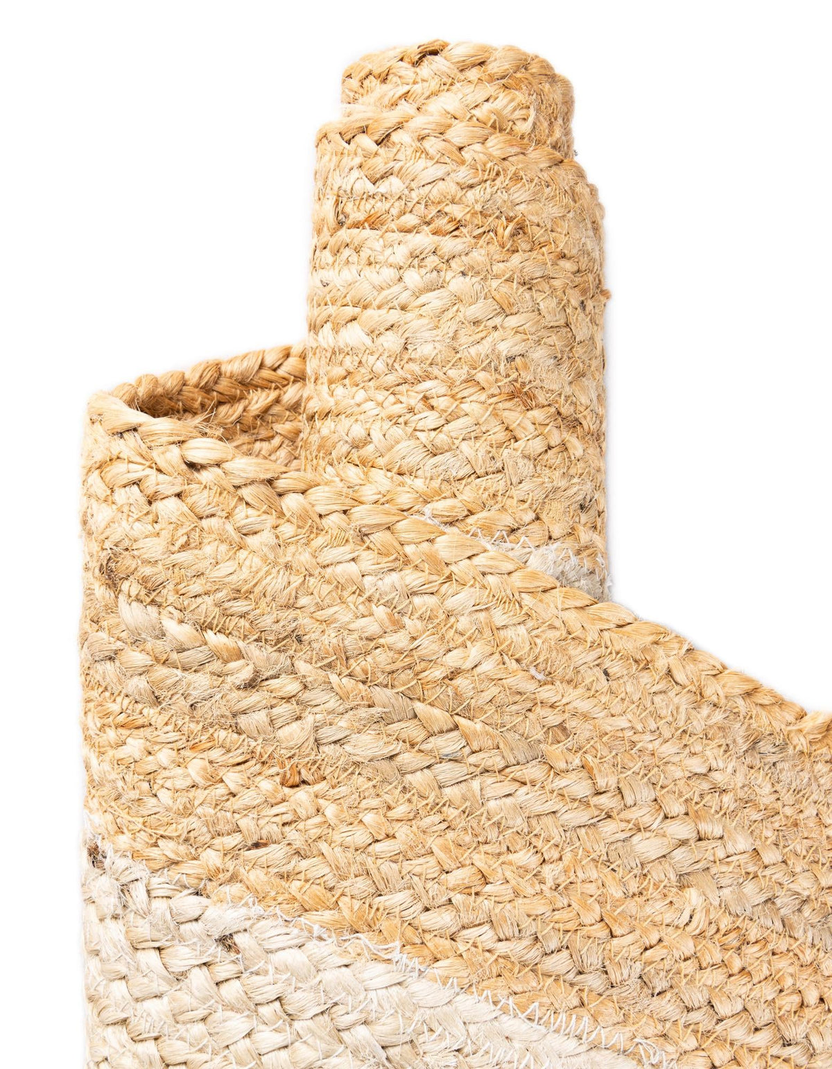 Serenity Braided Jute Collection Area Rug - Luna Rectangle Natural and Ivory  lifestyle 13