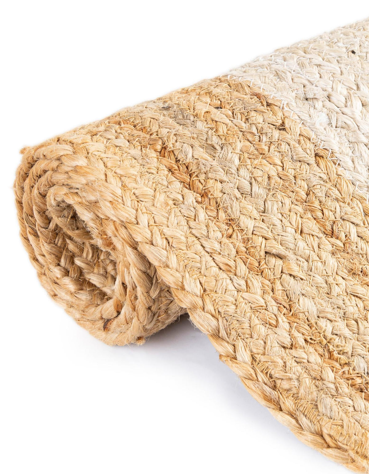 Serenity Braided Jute Collection Area Rug - Luna Rectangle Natural and Ivory  lifestyle 14