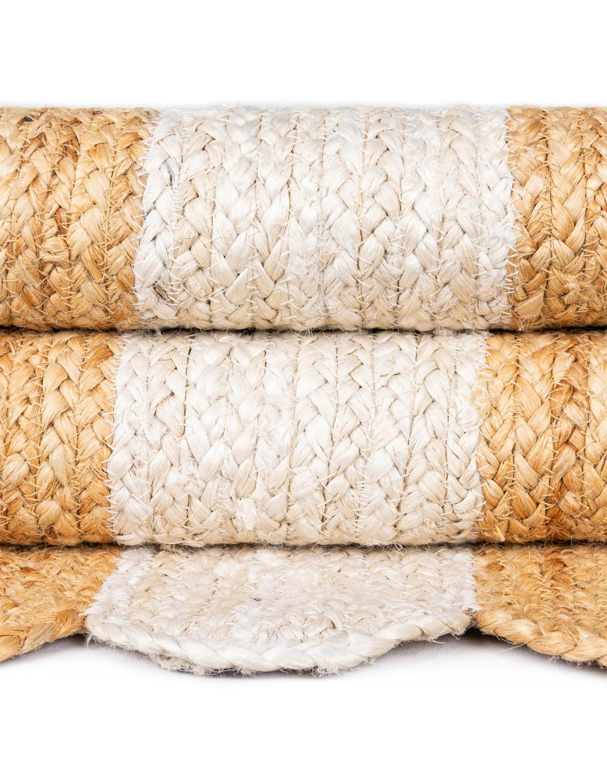 Serenity Braided Jute Collection Area Rug - Luna Rectangle Natural and Ivory  lifestyle 16