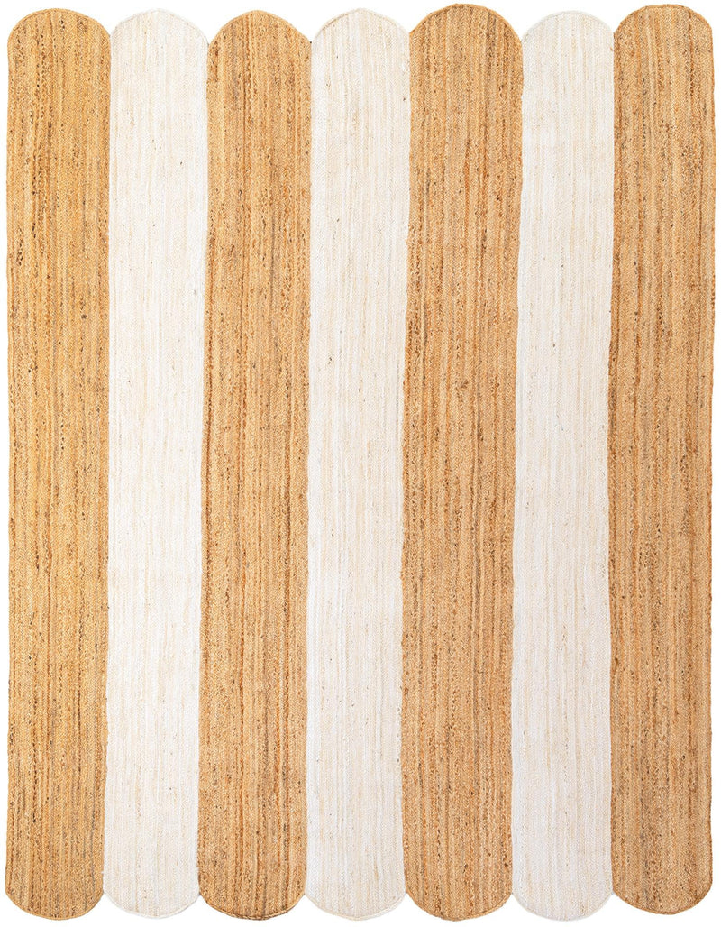 Serenity Braided Jute Collection Area Rug - Luna Rectangle Natural and Ivory  lifestyle 2