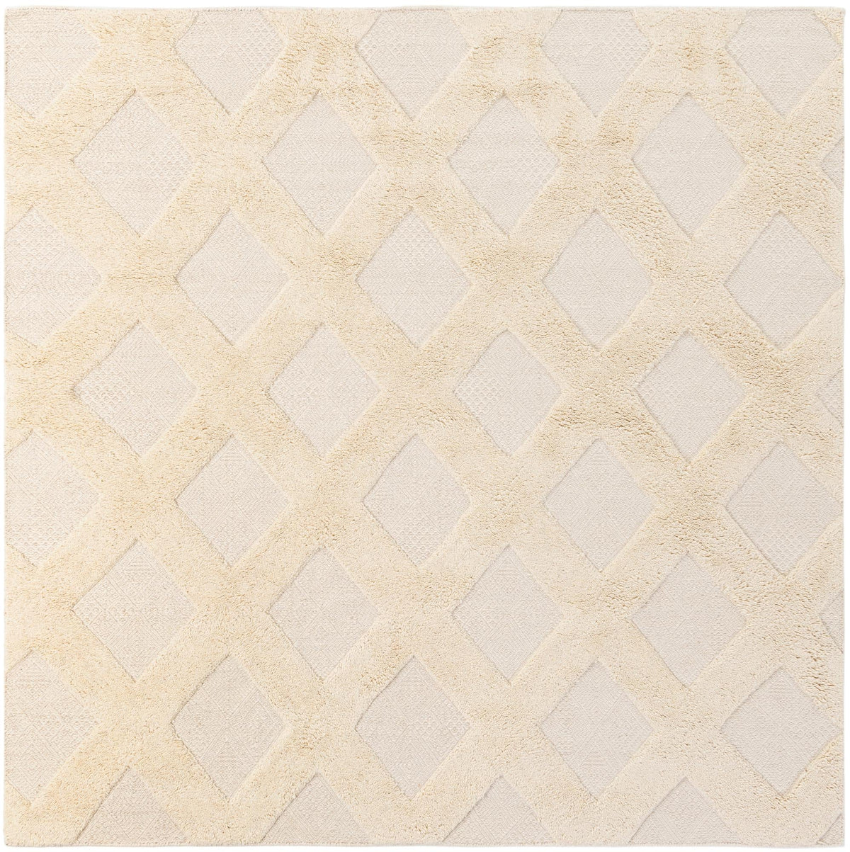Trellis Wool Collection Area Rug - Vineyard Square Ivory  lifestyle 20