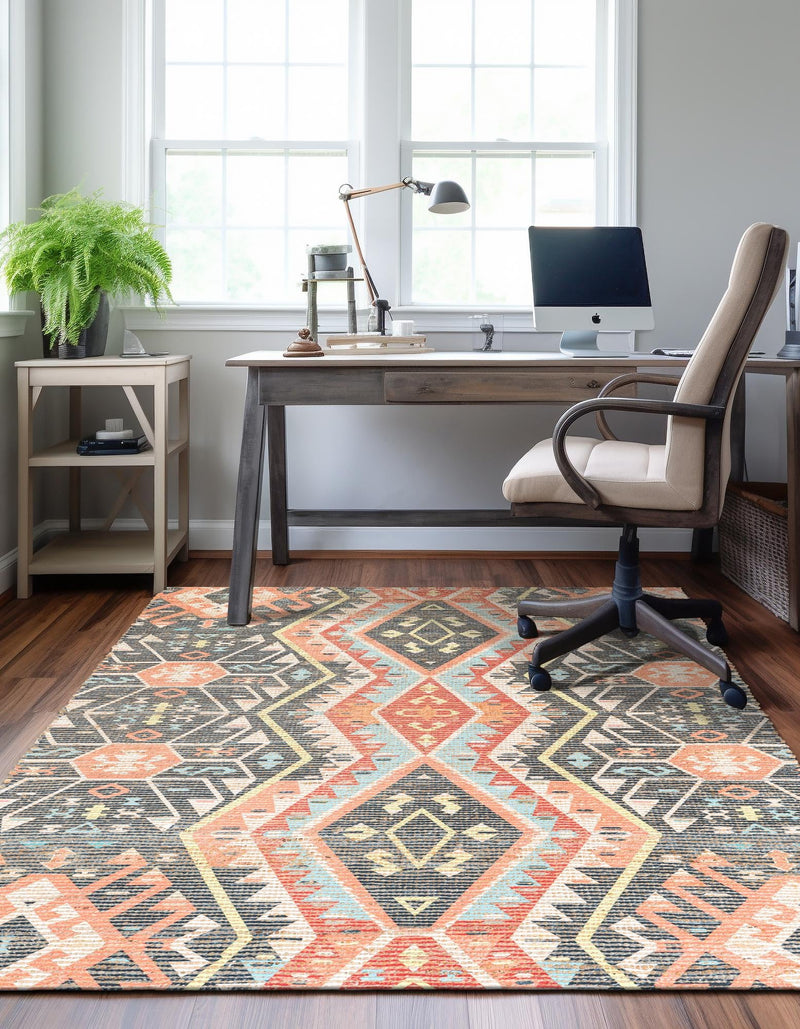 Savannah Threads Collection Area Rug - Yosemite Rectangle Multi  lifestyle 3