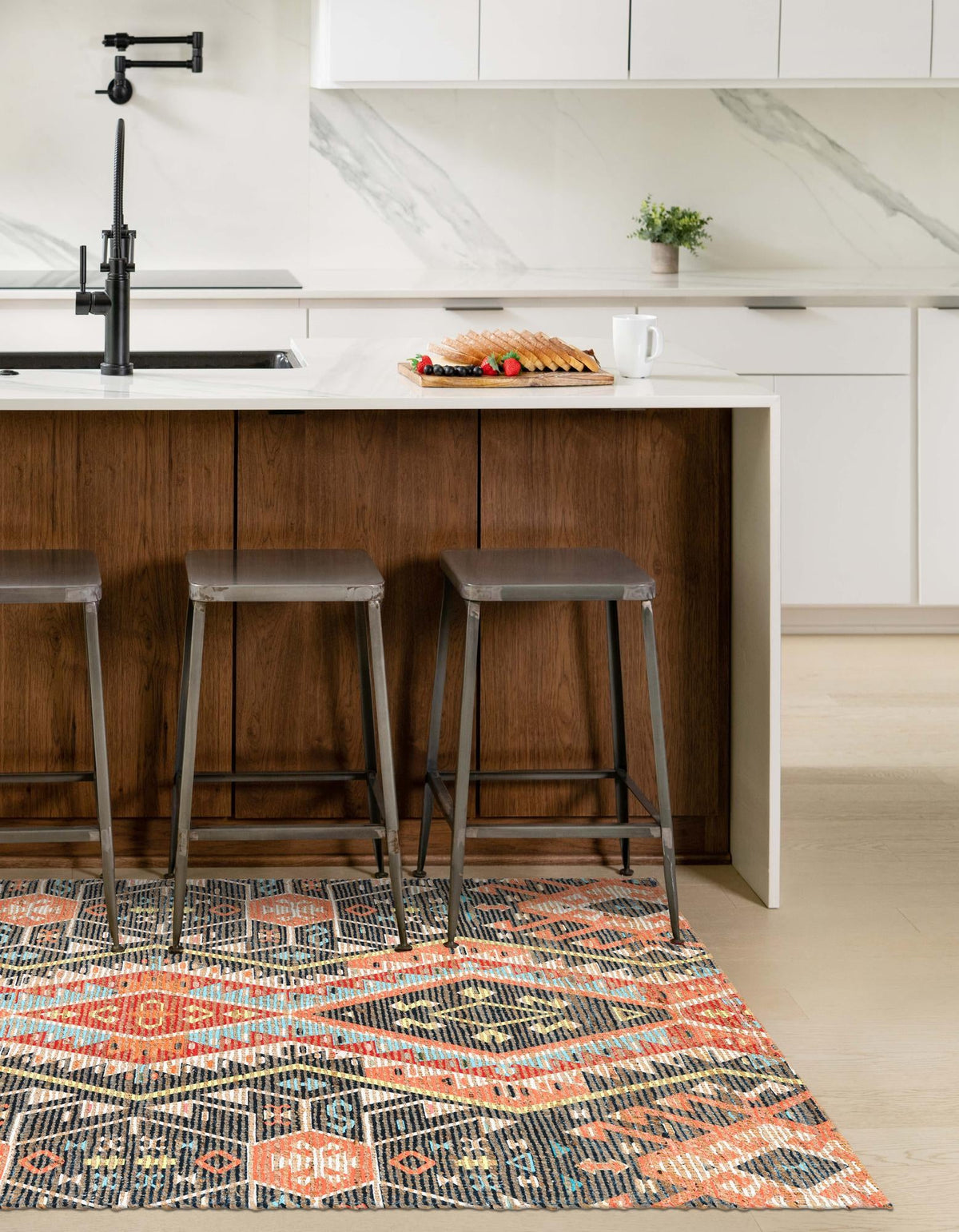 Savannah Threads Collection Area Rug - Yosemite Rectangle Multi  lifestyle 4