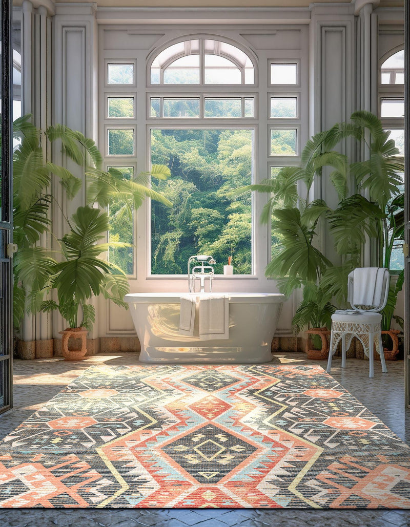 Savannah Threads Collection Area Rug - Yosemite Rectangle Multi  lifestyle 5