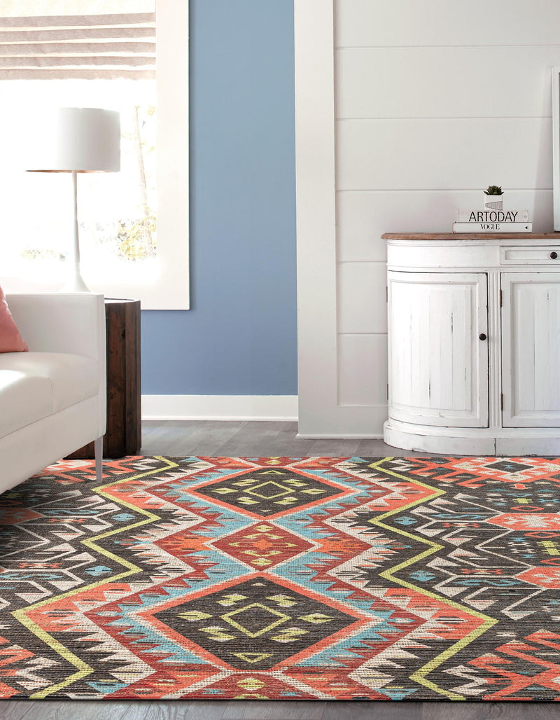 Savannah Threads Collection Area Rug - Yosemite Square Multi  lifestyle 24