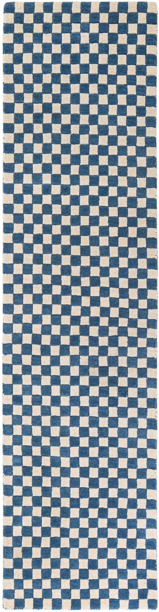 Shepherd's Glen Wool Collection Area Rug - Reykjavik Runner Blue and White  lifestyle 37