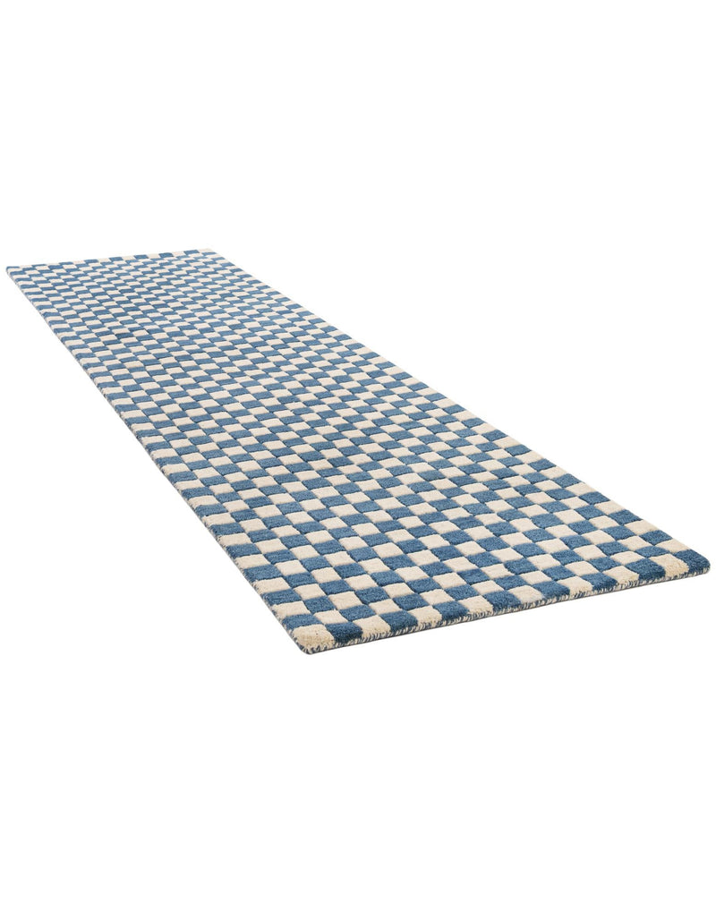 Shepherd's Glen Wool Collection Area Rug - Reykjavik Runner Blue and White  lifestyle 52