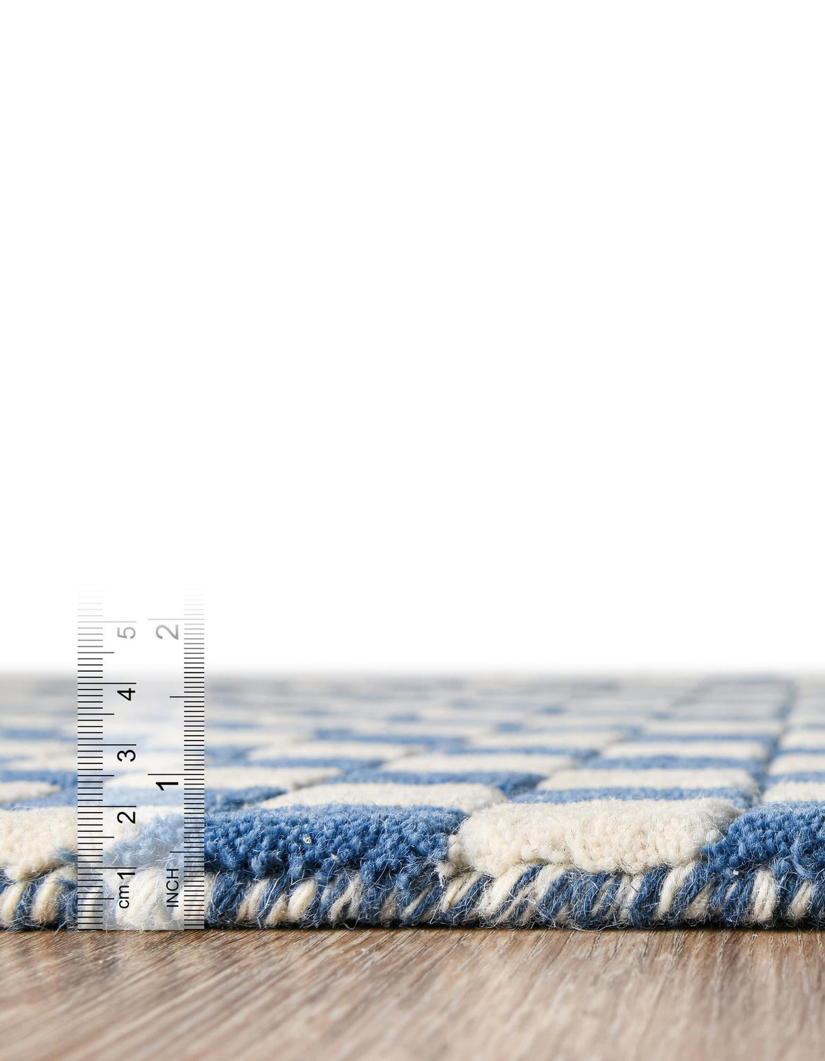 Shepherd's Glen Wool Collection Area Rug - Reykjavik Rectangle Blue and White  lifestyle 19