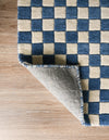 Shepherd's Glen Wool Collection Area Rug - Reykjavik Rectangle Blue and White  lifestyle 21