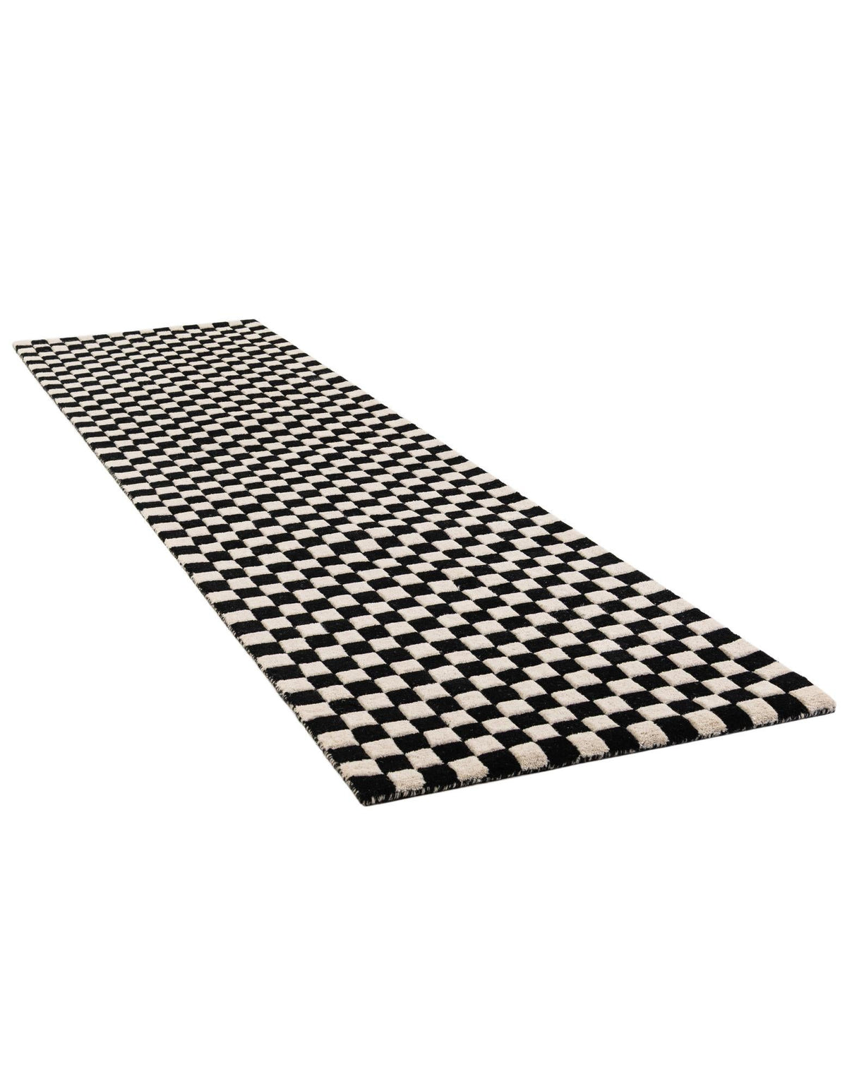 Shepherd's Glen Wool Collection Area Rug - Reykjavik Runner Black and White  lifestyle 50