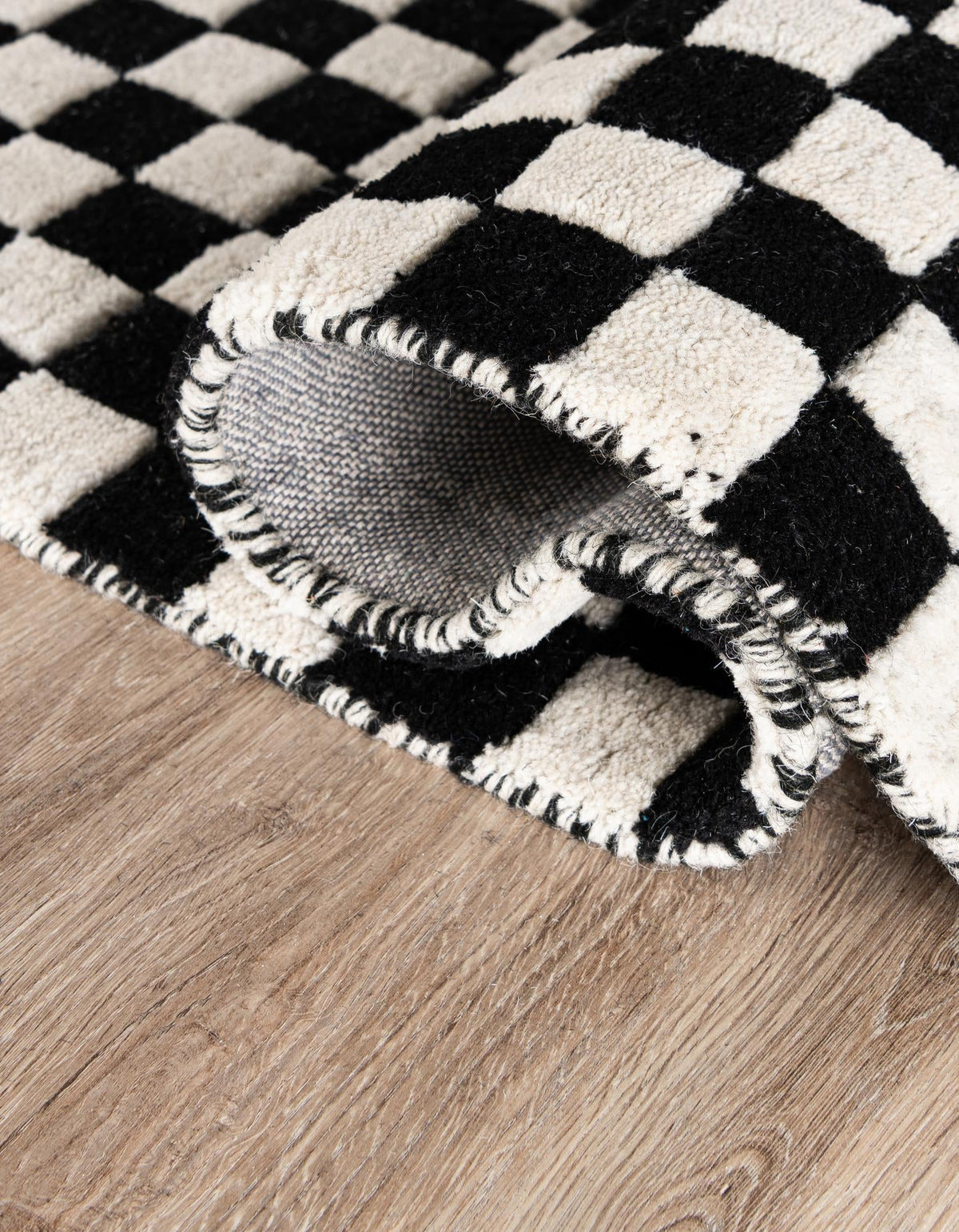 Shepherd's Glen Wool Collection Area Rug - Reykjavik Rectangle Black and White  lifestyle 10