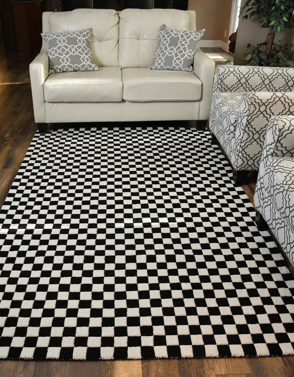 Shepherd's Glen Wool Collection Area Rug - Reykjavik Rectangle Black and White  lifestyle 14