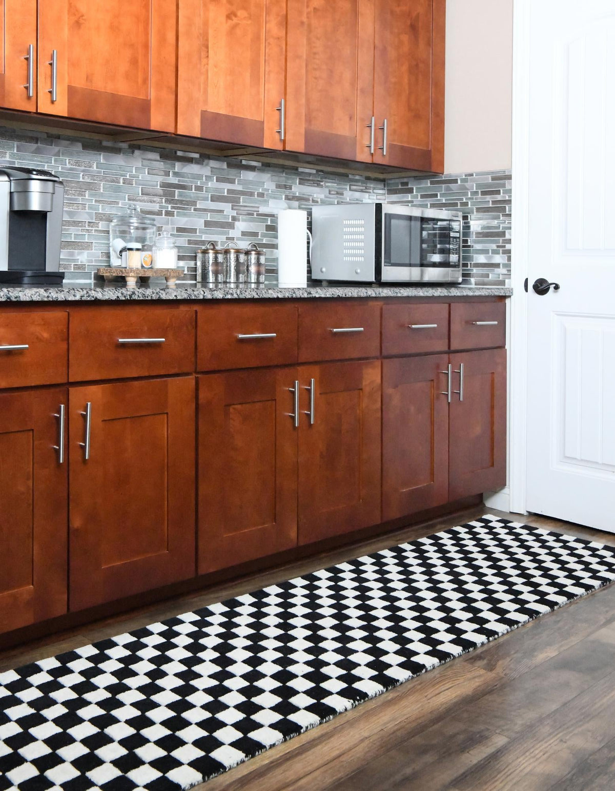 Shepherd's Glen Wool Collection Area Rug - Reykjavik Runner Black and White  lifestyle 46