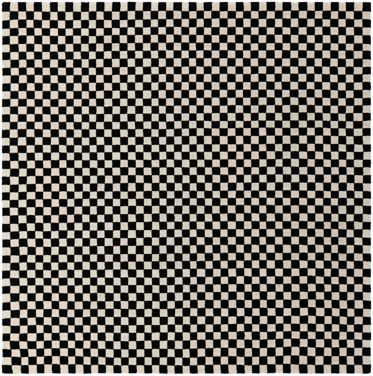 Shepherd's Glen Wool Collection Area Rug - Reykjavik Square Black and White  lifestyle 63
