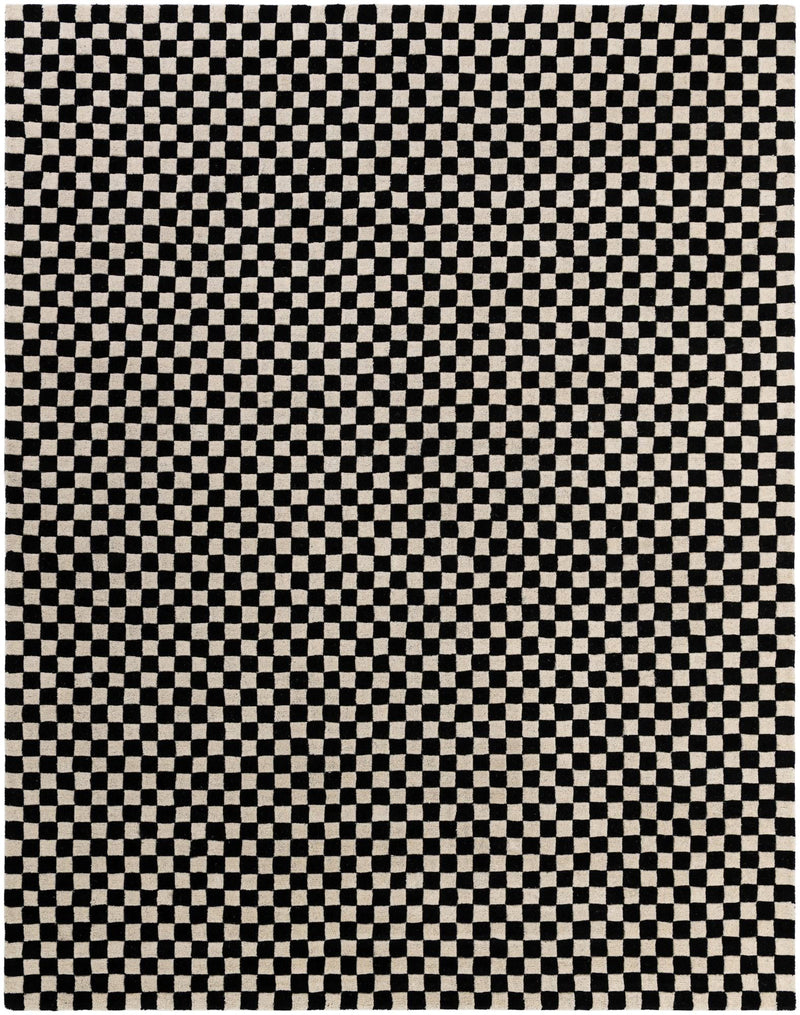 Shepherd's Glen Wool Collection Area Rug - Reykjavik Rectangle Black and White  lifestyle 4