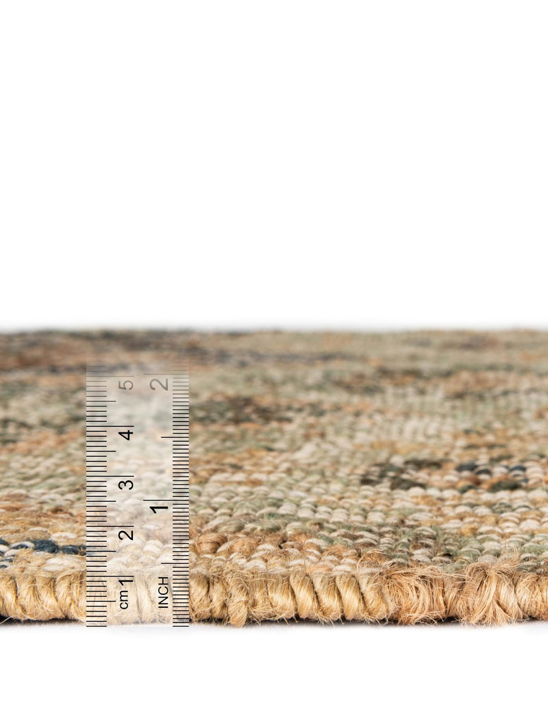 Benares Handwoven Jute Collection Area Rug - Ganges Runner Blue and Green  lifestyle 23