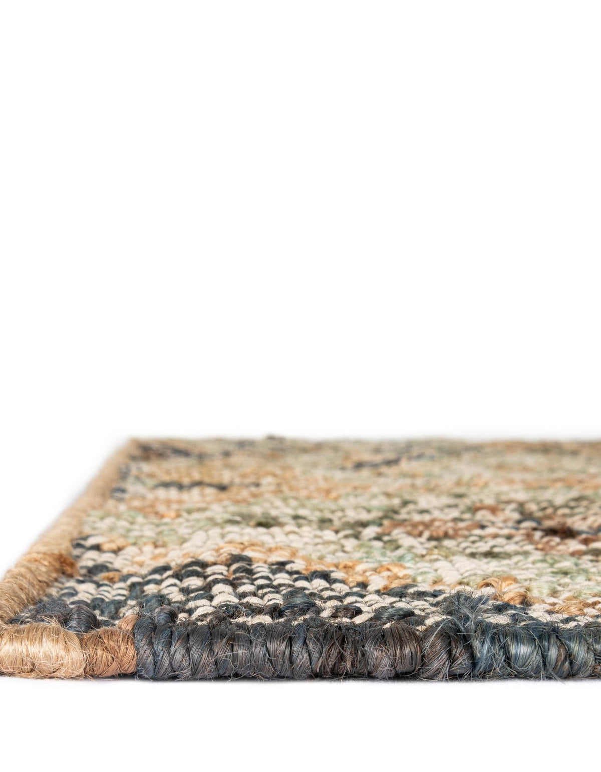 Benares Handwoven Jute Collection Area Rug - Ganges Runner Blue and Green  lifestyle 25