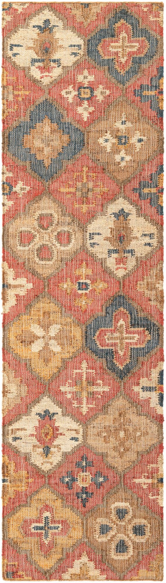 Benares Handwoven Jute Collection Area Rug - Ganges Runner Multi  lifestyle 47