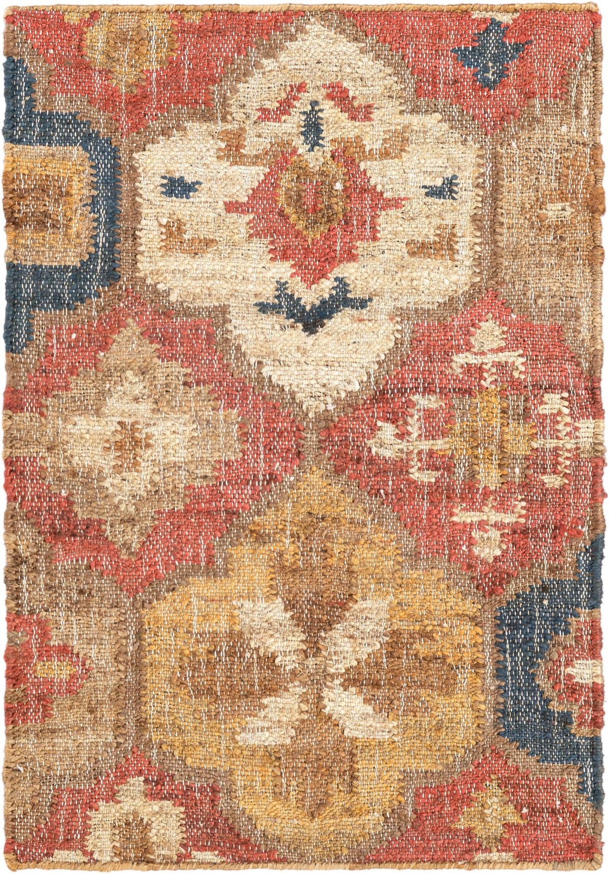 Benares Handwoven Jute Collection Area Rug - Ganges Rectangle Multi  lifestyle 2