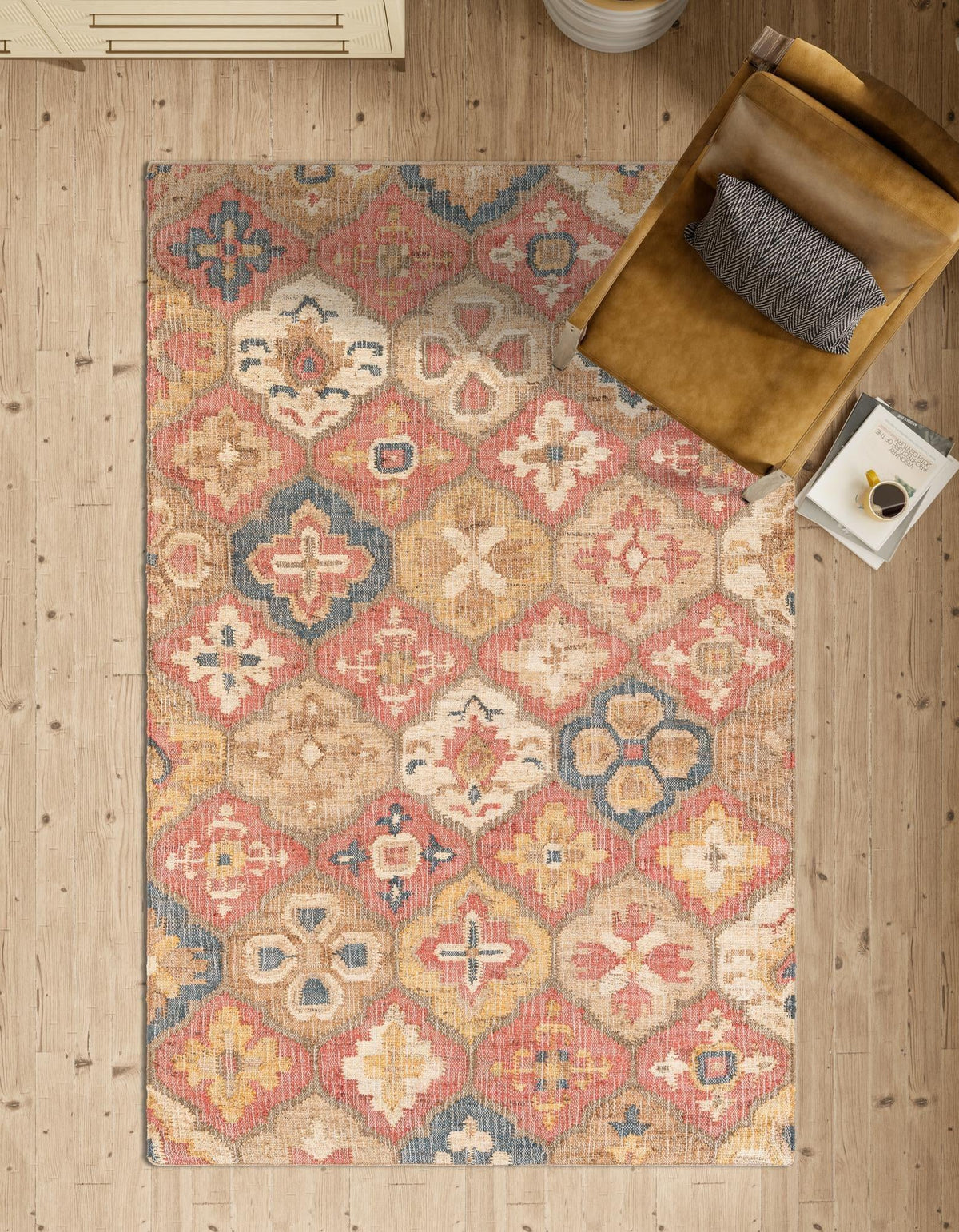 Benares Handwoven Jute Collection Area Rug - Ganges Rectangle Multi  lifestyle 14
