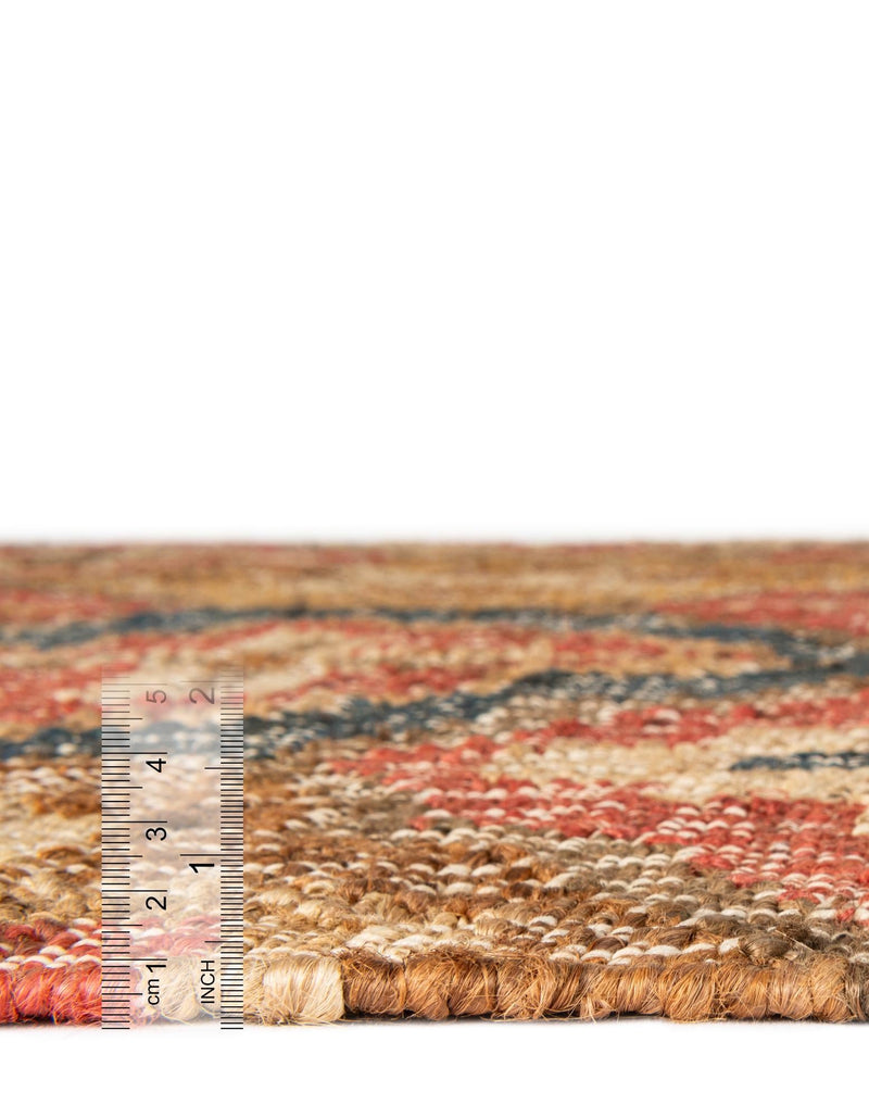 Benares Handwoven Jute Collection Area Rug - Ganges Rectangle Multi  lifestyle 2