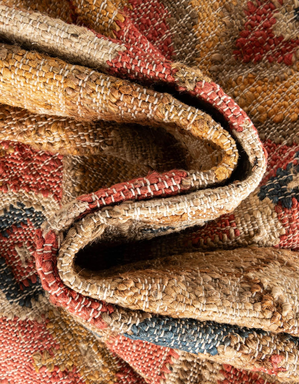 Benares Handwoven Jute Collection Area Rug - Ganges Rectangle Multi  lifestyle 5