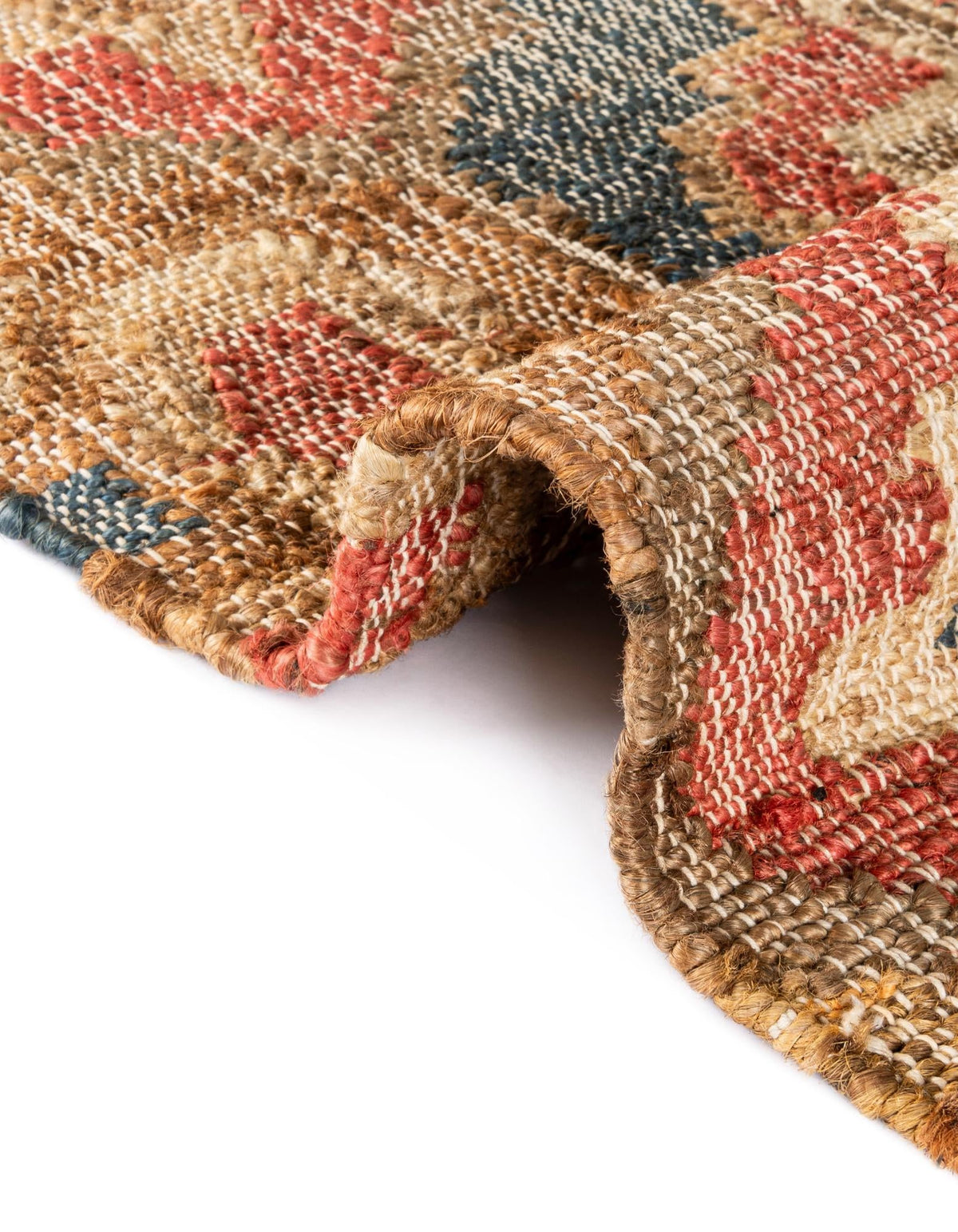 Benares Handwoven Jute Collection Area Rug - Ganges Rectangle Multi  lifestyle 7