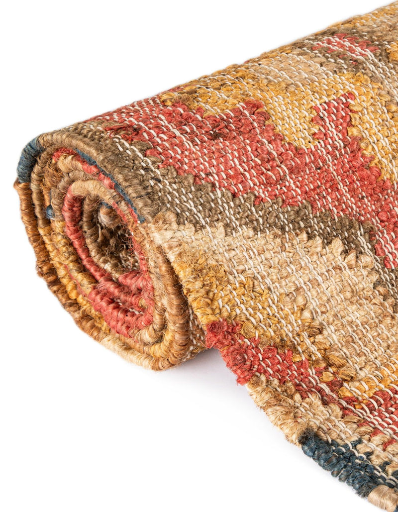 Benares Handwoven Jute Collection Area Rug - Ganges Rectangle Multi  lifestyle 9