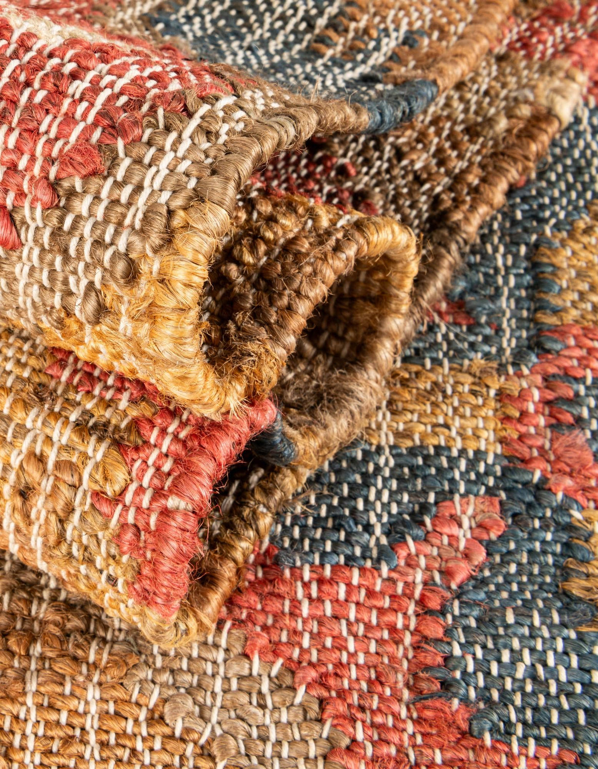 Benares Handwoven Jute Collection Area Rug - Ganges Rectangle Multi  lifestyle 10