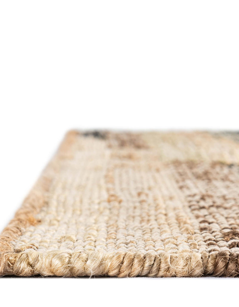 Benares Handwoven Jute Collection Area Rug -  Varanasi Rectangle Beige  lifestyle 5