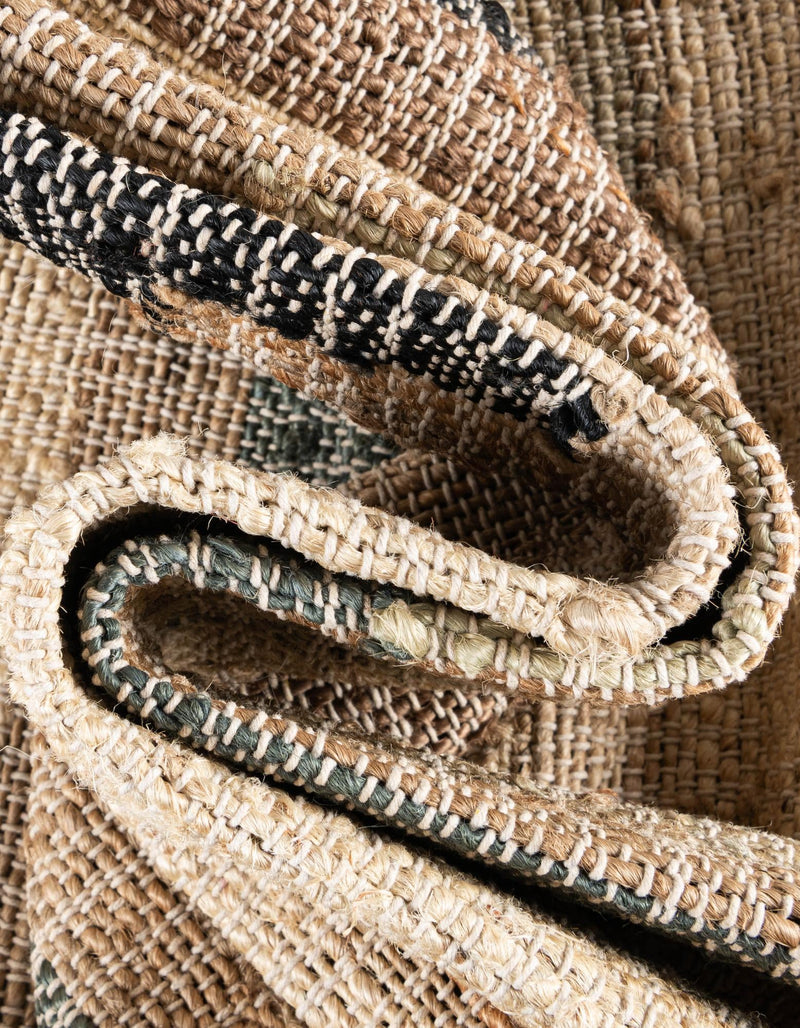 Benares Handwoven Jute Collection Area Rug -  Varanasi Rectangle Beige  lifestyle 6