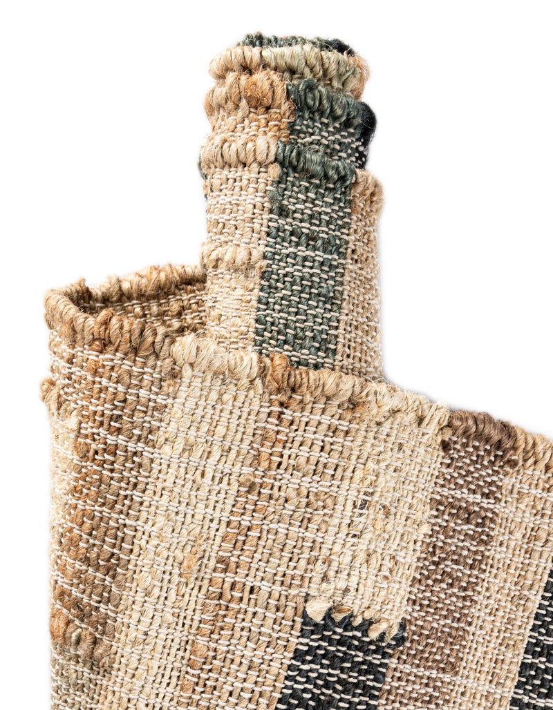 Benares Handwoven Jute Collection Area Rug -  Varanasi Rectangle Beige  lifestyle 9