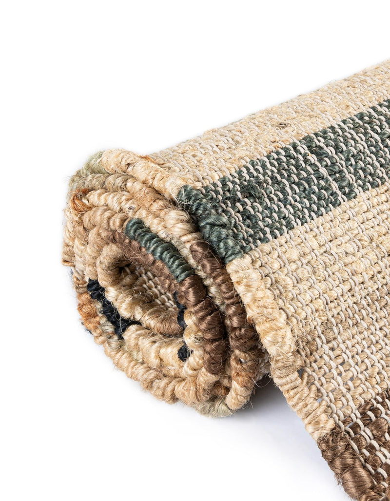 Benares Handwoven Jute Collection Area Rug -  Varanasi Rectangle Beige  lifestyle 10