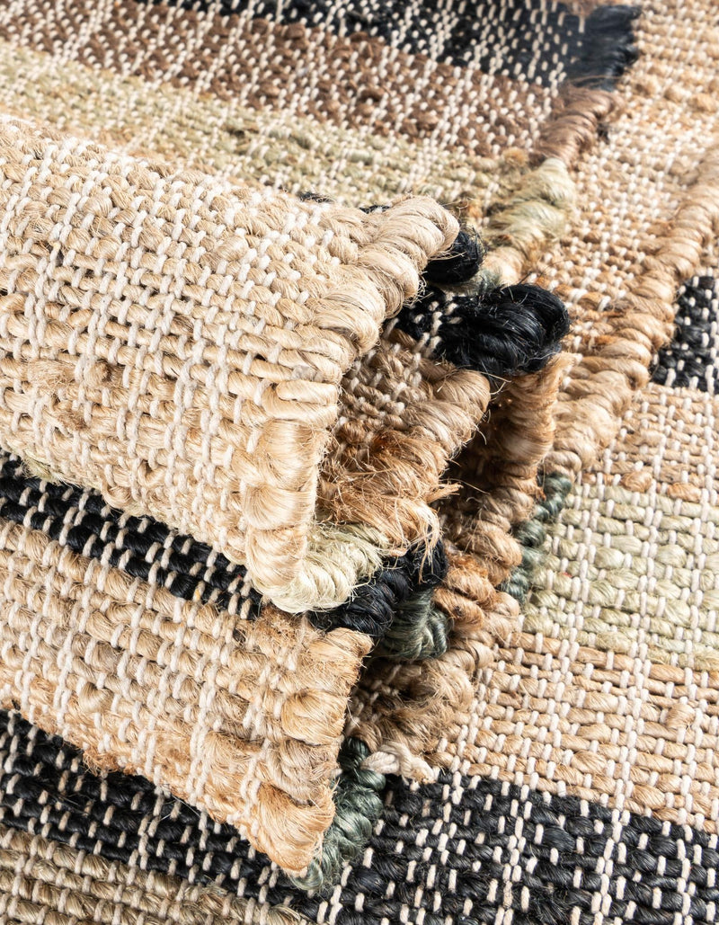 Benares Handwoven Jute Collection Area Rug -  Varanasi Rectangle Beige  lifestyle 11