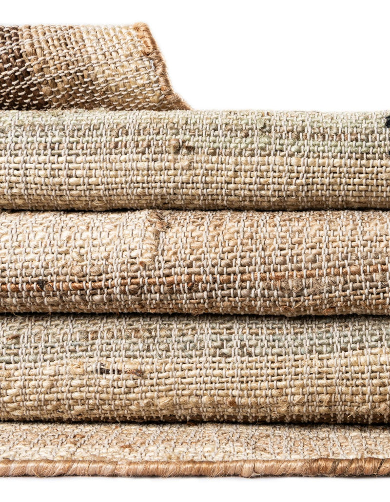 Benares Handwoven Jute Collection Area Rug -  Varanasi Rectangle Beige  lifestyle 12
