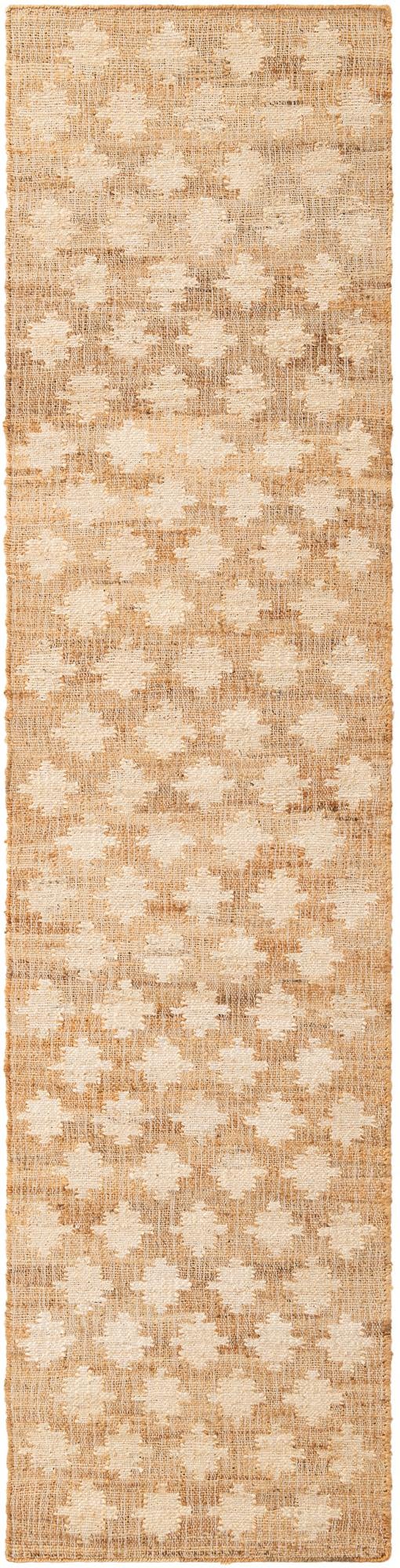 Benares Handwoven Jute Collection Area Rug -  Bodhi Runner Ivory and Beige  lifestyle 35