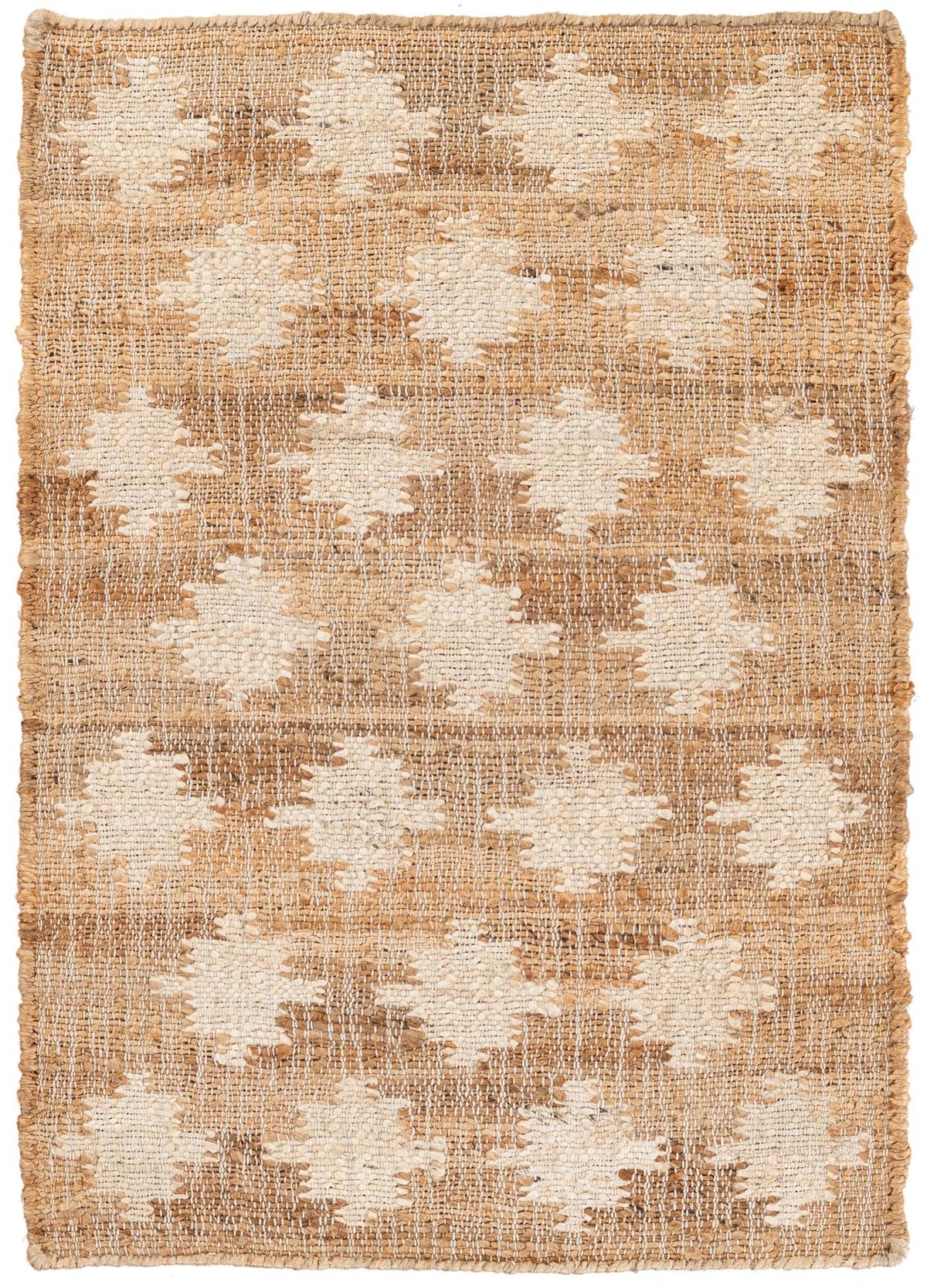 Benares Handwoven Jute Collection Area Rug -  Bodhi Rectangle Ivory and Beige  lifestyle 2