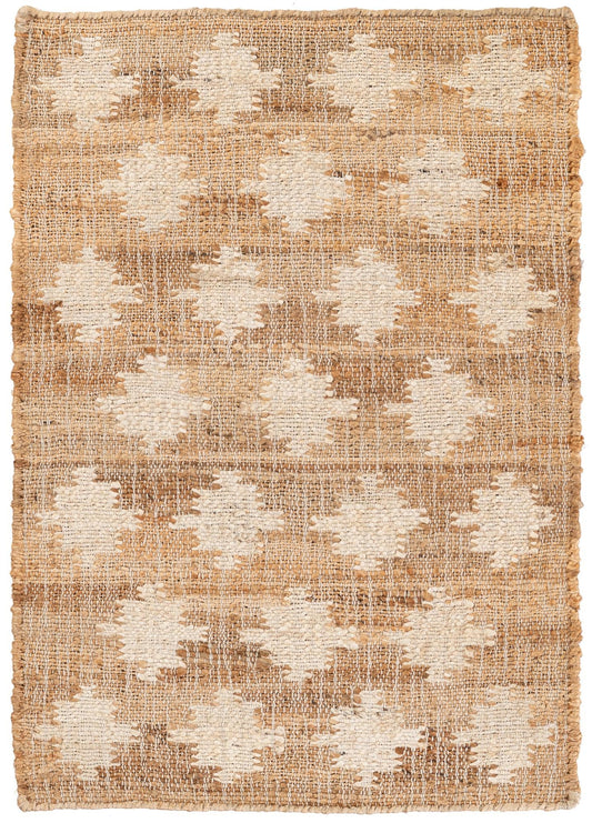 Benares Handwoven Jute Collection Area Rug -  Bodhi Rectangle Ivory and Beige  lifestyle 2