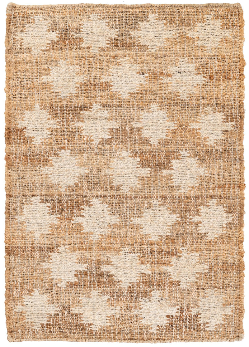 Benares Handwoven Jute Collection Area Rug -  Bodhi Rectangle Ivory and Beige  lifestyle 2