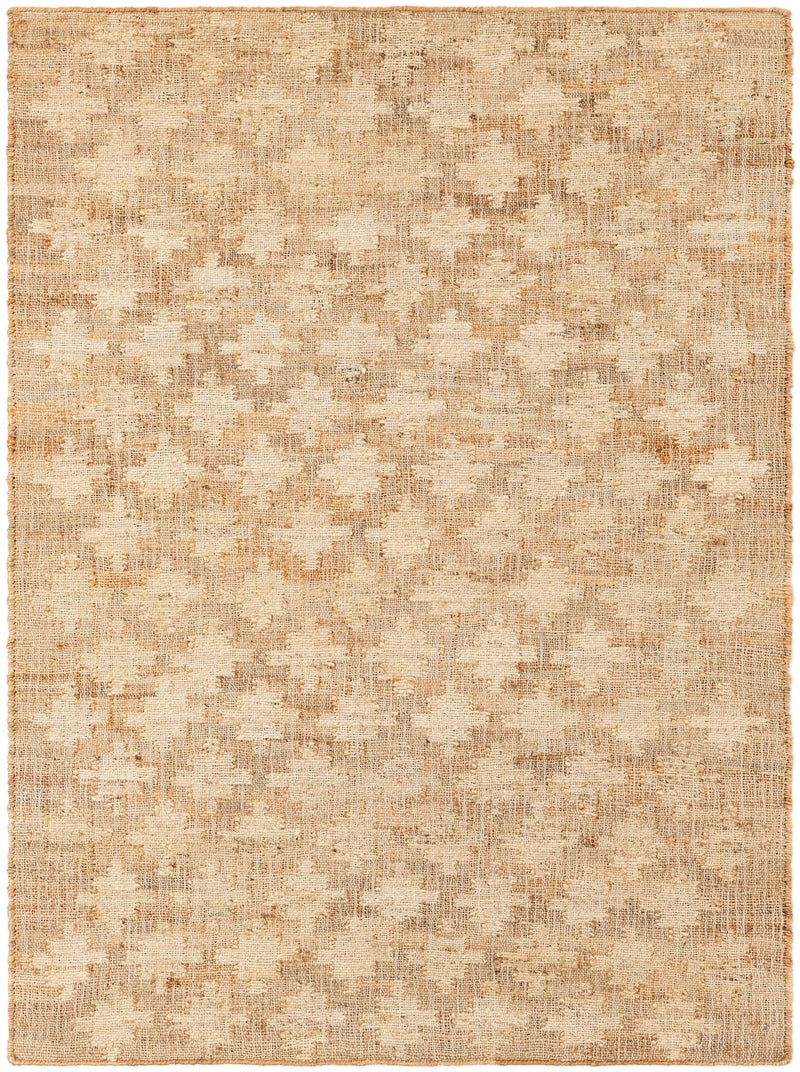 Benares Handwoven Jute Collection Area Rug -  Bodhi Rectangle Ivory and Beige Main