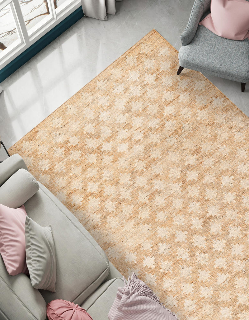 Benares Handwoven Jute Collection Area Rug -  Bodhi Rectangle Ivory and Beige  lifestyle 13