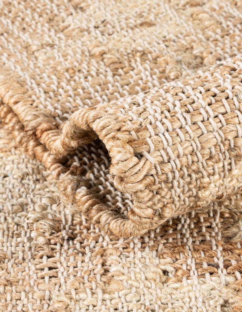 Benares Handwoven Jute Collection Area Rug -  Bodhi Rectangle Ivory and Beige  lifestyle 5