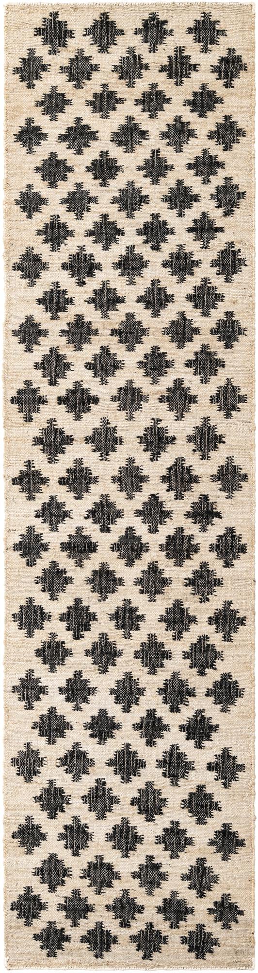 Benares Handwoven Jute Collection Area Rug -  Bodhi Runner Beige and Black  lifestyle 55